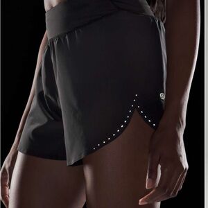 lululemon athletica Black Athletic Shorts with Curved Hem